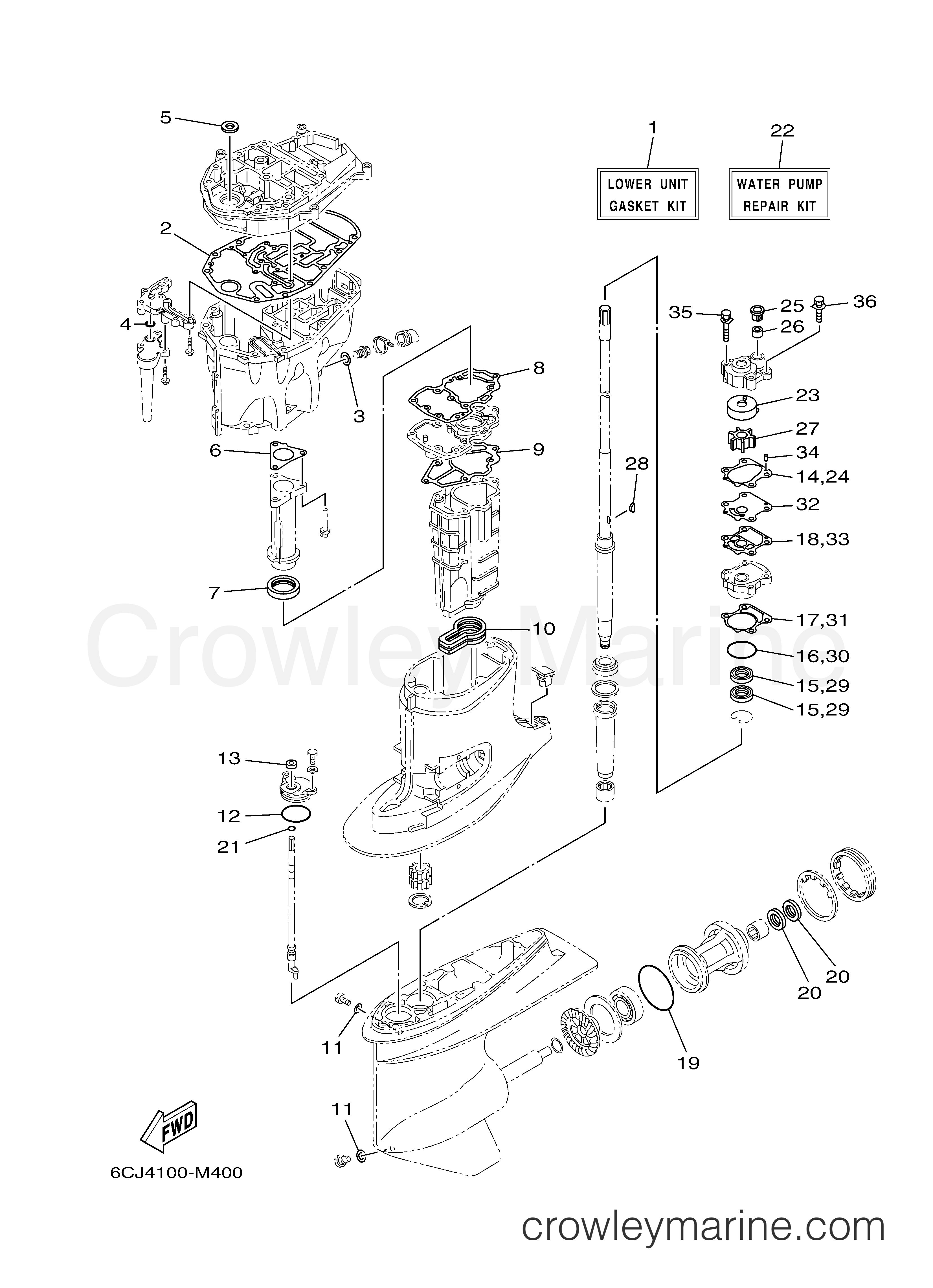Yamaha Motors F70LA - REPAIR KIT 2
