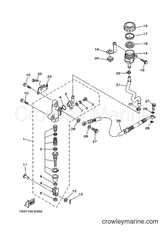 2009 ATV YFM700R - YFM700R (1S3R) [010] - REAR MASTER CYLINDER