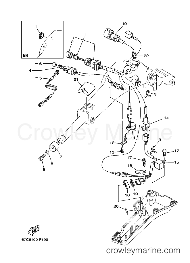 Yamaha Motors F40ELHF (67C6) [250] - STEERING 2