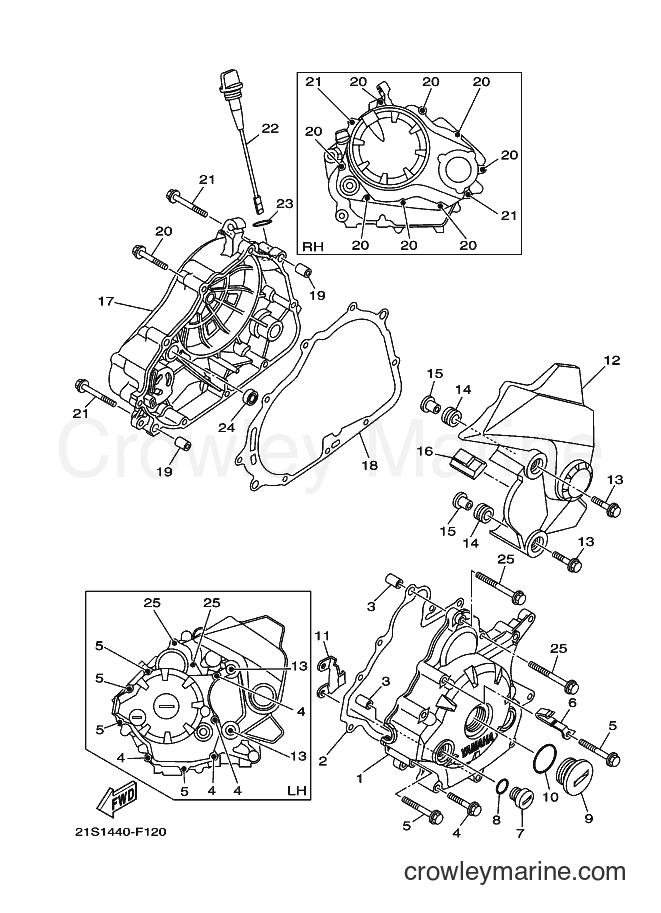 2010 Scooter T135HC - T135HC (5P72) [010] - CRANKCASE COVER 1