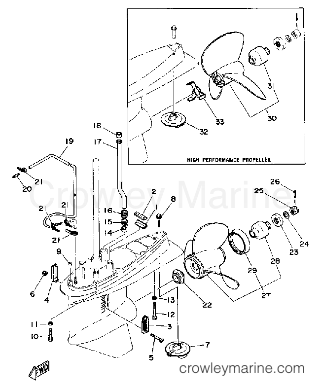 Yamaha Motors 130ETLD - LOWER DRIVE 2