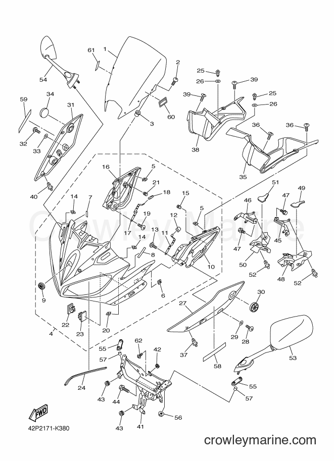 Yamaha Motors FZ8-S (42P5) [010] - COWLING