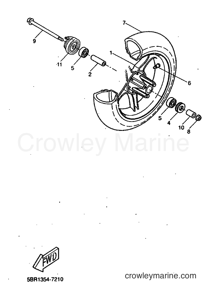 1998 Scooter YQ50L - YQ50L (5CL3) [010] - FRONT WHEEL