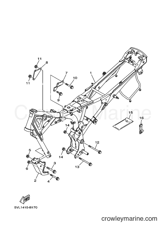 2006 Street Bike YBR125ESD - YBR125ESD (4P23) [010] - FRAME