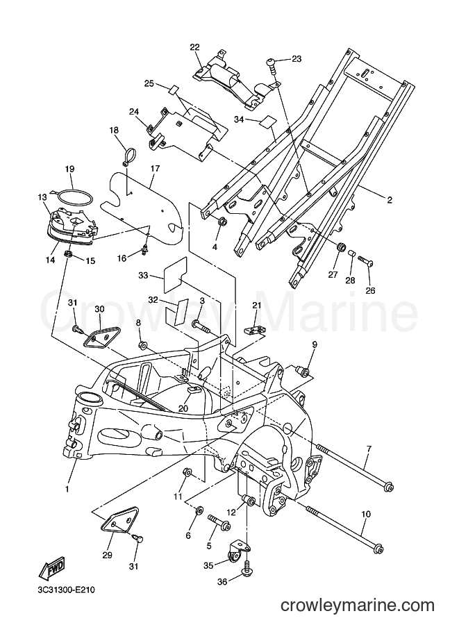 2006 Street Bike FZ1-S - FZ1-S (3C31) [080] - FRAME