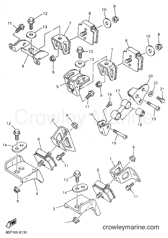Yamaha Motors SRX700 (8DN1) [020] - ENGINE BRACKET
