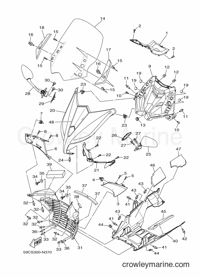 Yamaha Motors XP500A (59CT) [060] - WINDSHIELD