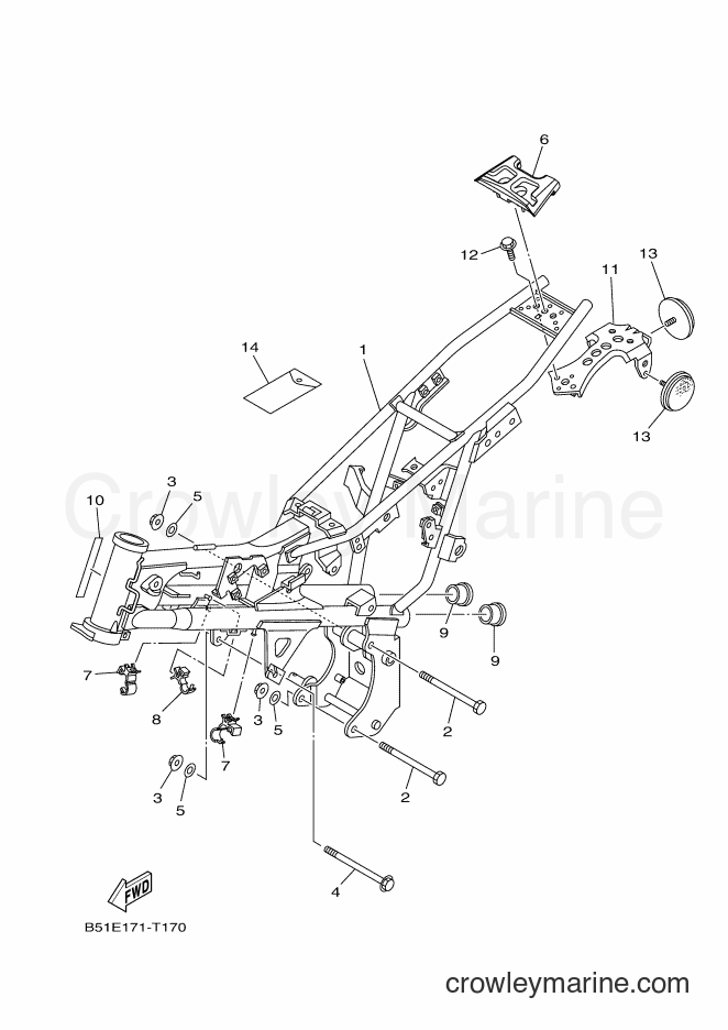 2018 Dirt Bike TT-R110E - TT-R110E (B51E) [010] - FRAME