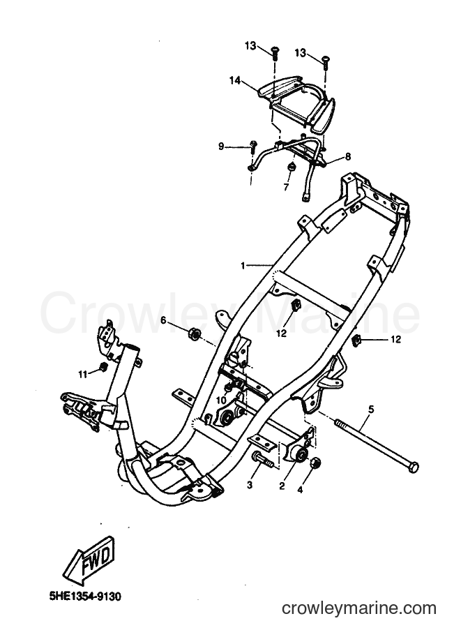 1999 Scooter YQ50 - YQ50 (5KH2) [010] - FRAME