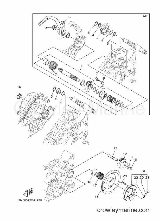 2019 Scooter T150 - T150 (2NDM) [010] - STARTER CLUTCH