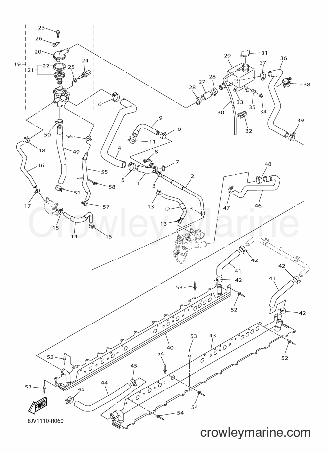 2016 Snowmobile RS10SUV - RS10SUV (8JV2) [010] - RADIATOR & HOSE