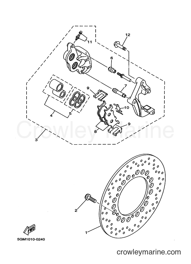 Yamaha Motors YP250 (5GM2) [010] - FRONT BRAKE CALIPER