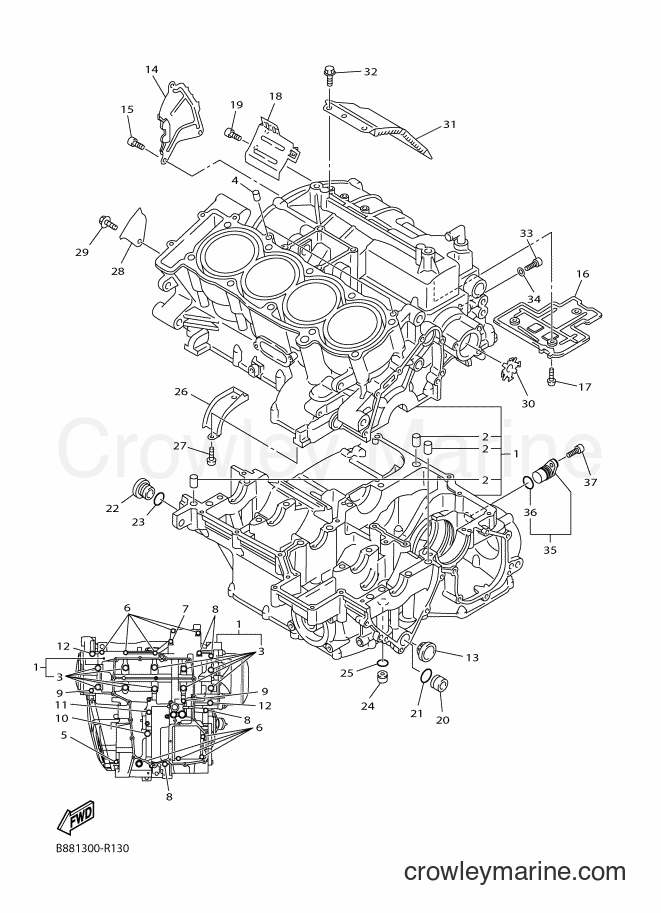 2016 Sport Bike FJR1300-AE - FJR1300-AE (B965) [010] - CRANKCASE