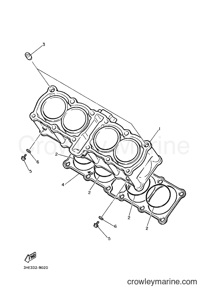 1994 Sport Bike FZR600 - FZR600 (3HHD) [010] - CYLINDER