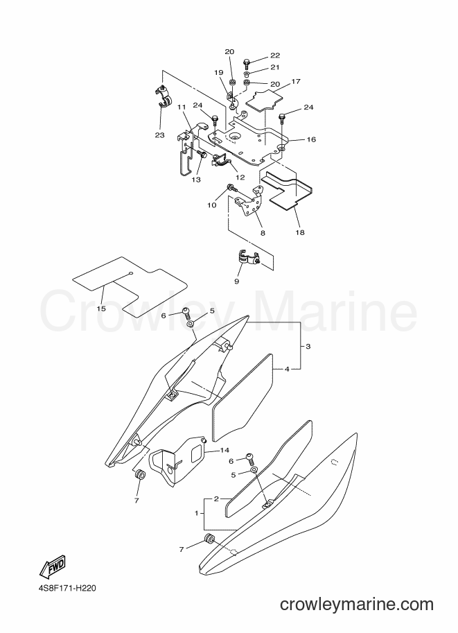 Yamaha Motors FZ6-SHG (4S8F) [010] - SIDE COVER