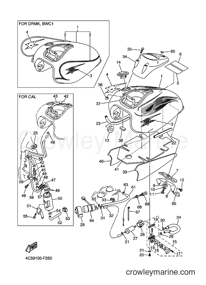 Yamaha Motors XVS650A (4C5B) [010] - FUEL TANK