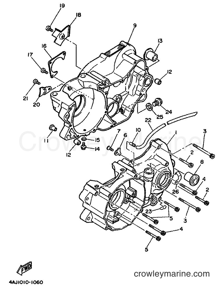 1991 Dirt Bike TY250R - TY250R (4AJ2) [999] - CRANKCASE