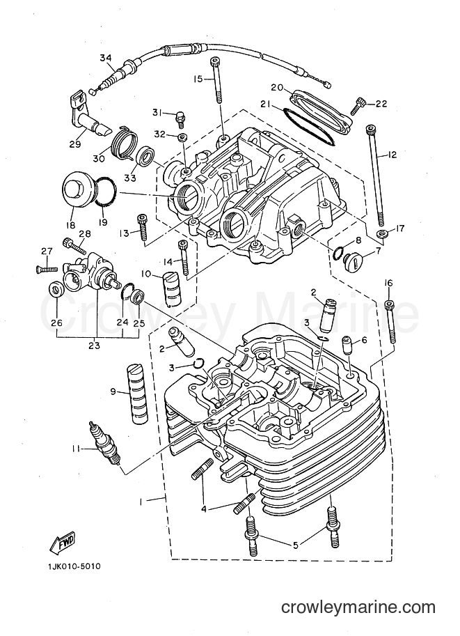 Yamaha Motors SRX600 (2TM) [999] - CYLINDER HEAD