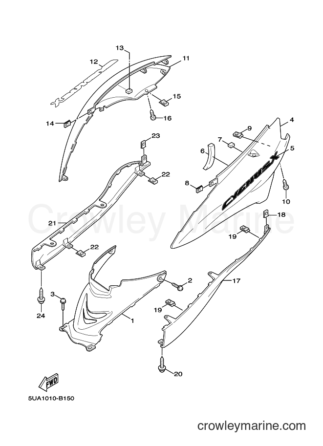 2006 Scooter XC125 - XC125 (5MLA) [010] - SIDE COVER