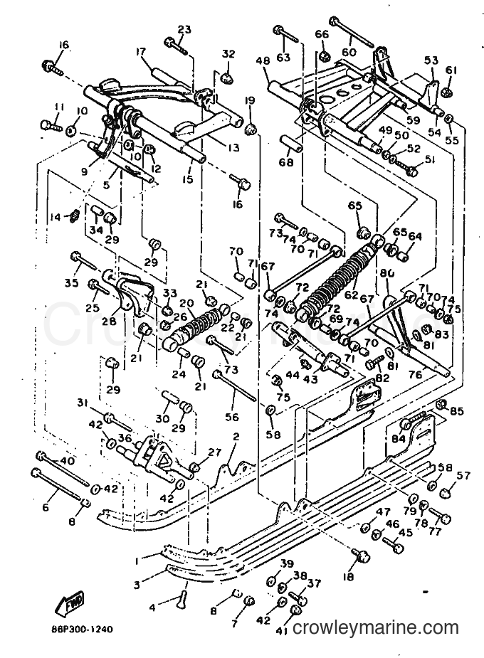 1991 Snowmobile SR540 - SR540 (86P3) [010] - TRACK SUSPENSION 2