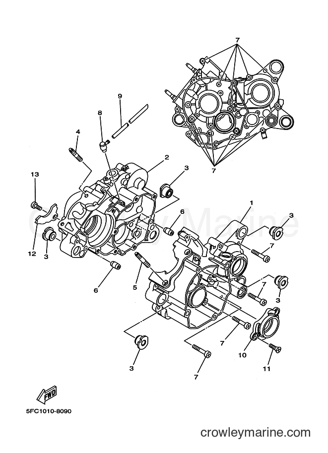 2000 Scooter DT50LC - DT50LC (3UN7) [010] - CRANKCASE
