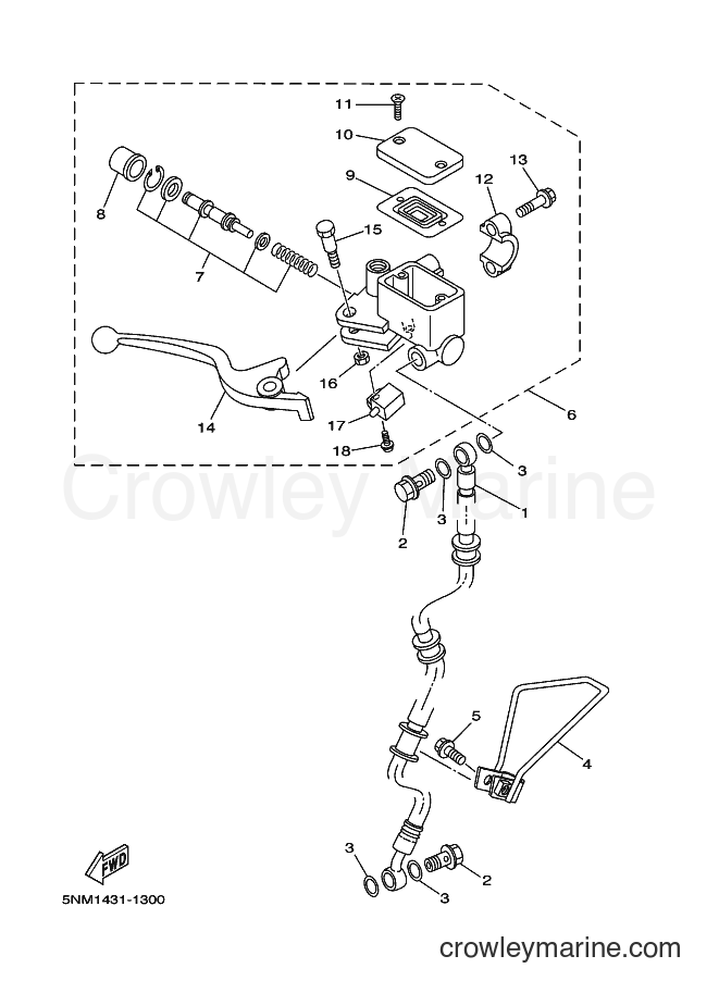 2001 Scooter JZ120F - JZ120F (5NM2) [010] - FRONT MASTER CYLINDER