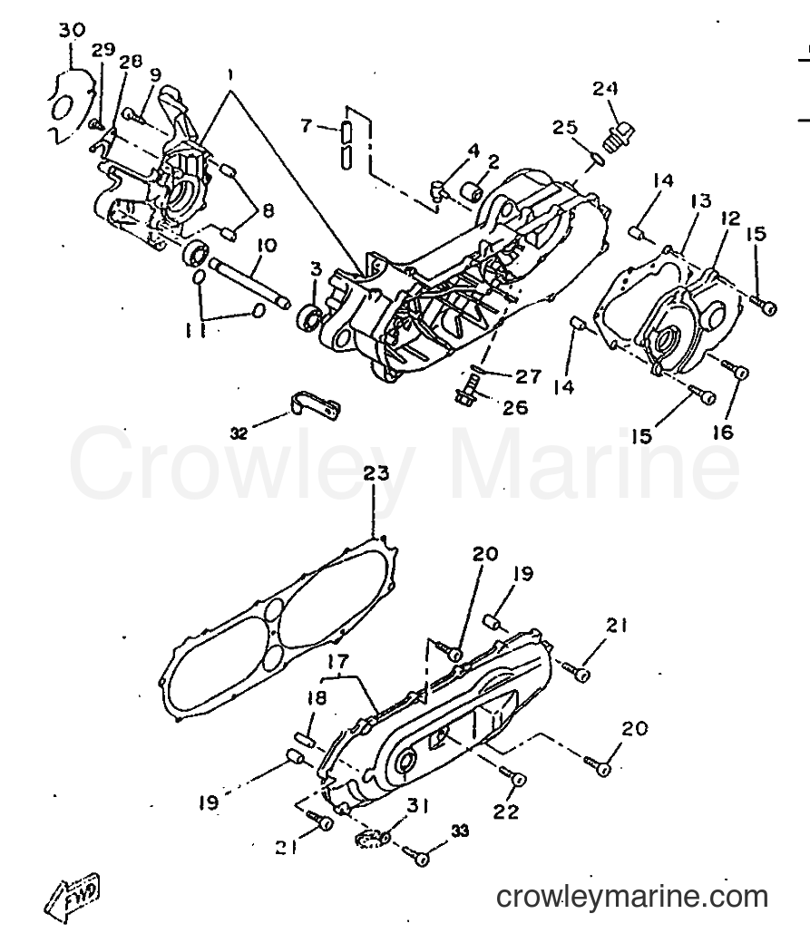 1998 Scooter CW50RSX - CW50RSX (5BG2) [999] - CRANKCASE