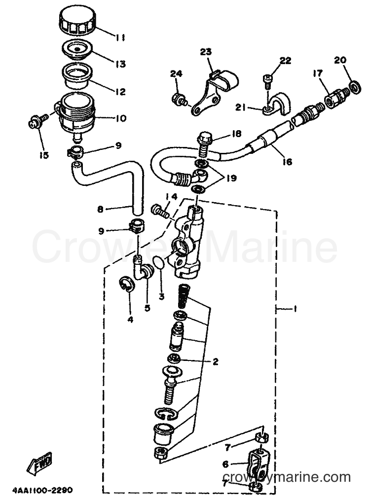 Yamaha Motors WR500Z (4AA1) [999] - REAR MASTER CYLINDER