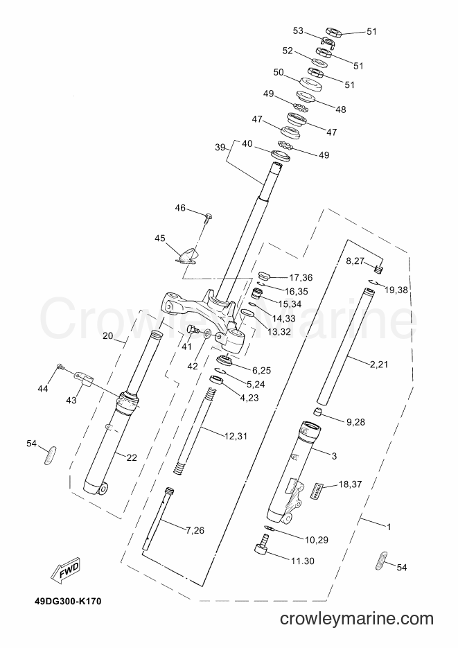 Yamaha Motors CS50M (49DF) [010] - FRONT FORK