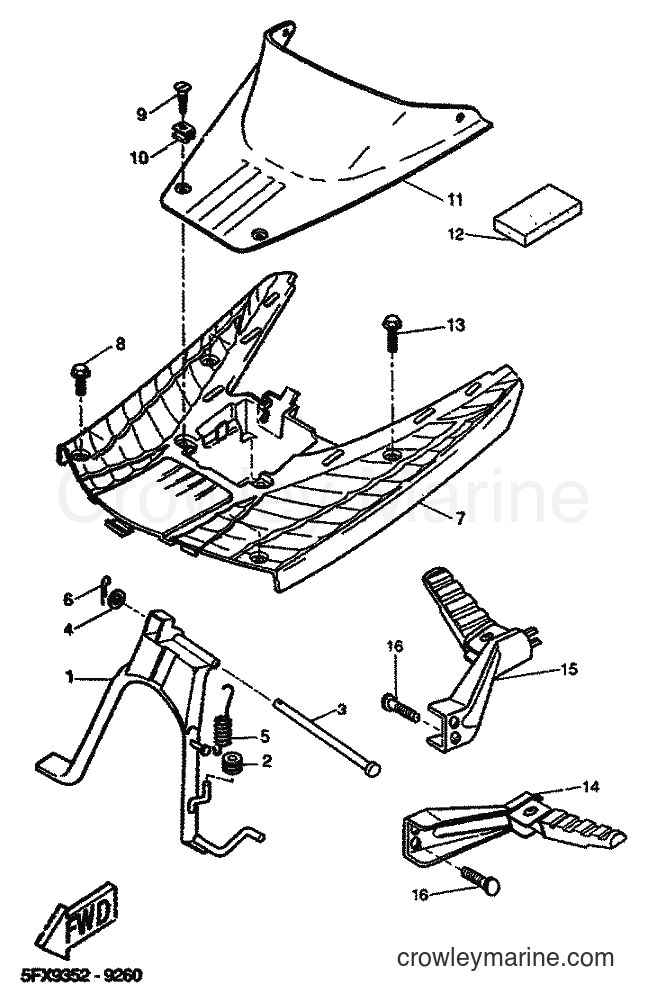 1999 Scooter CW50RS - CW50RS (5JK1) [010] - STAND & FOOTREST