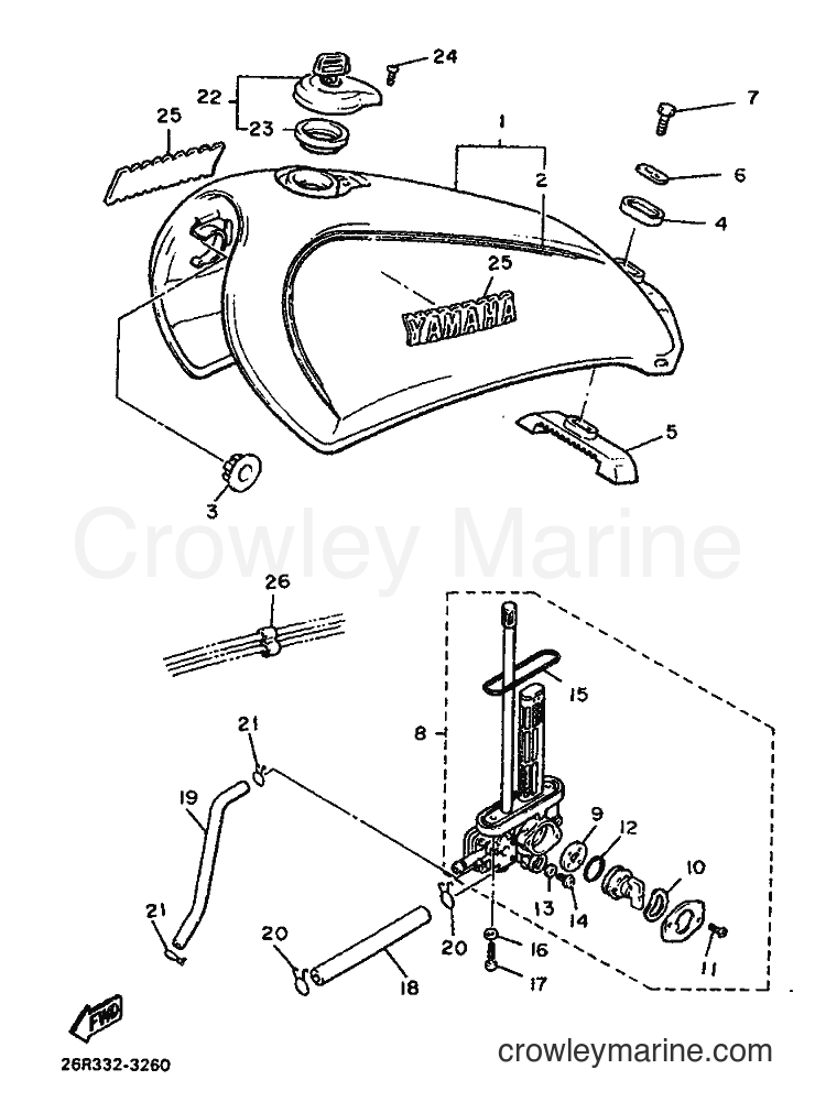 1983 Cruiser XV500 - XV500 (26R0) [010] - FUEL TANK