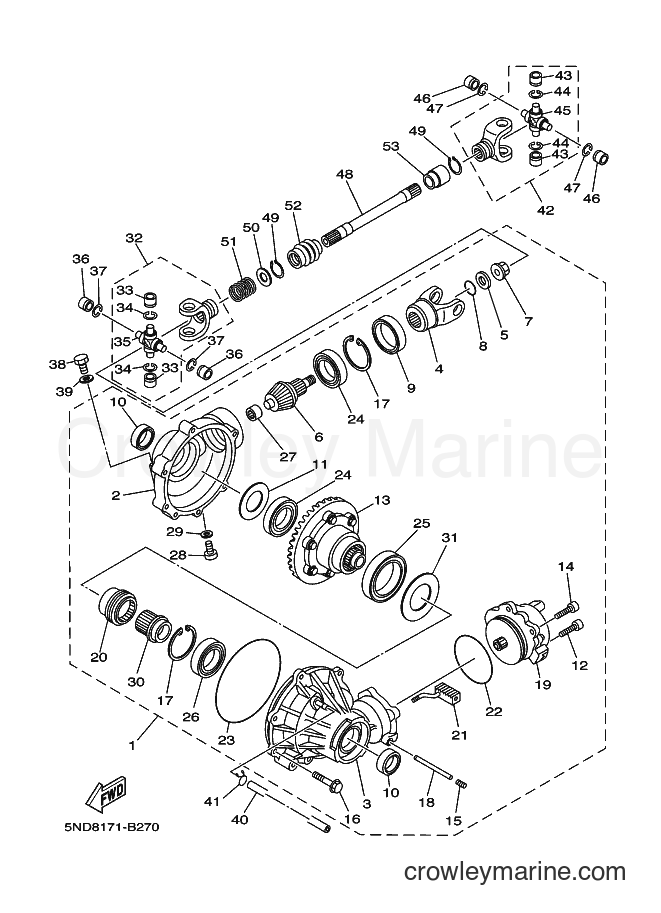 Yamaha Motors YFM450FWAN (5ND8) [010] - FRONT DIFFERENTIAL