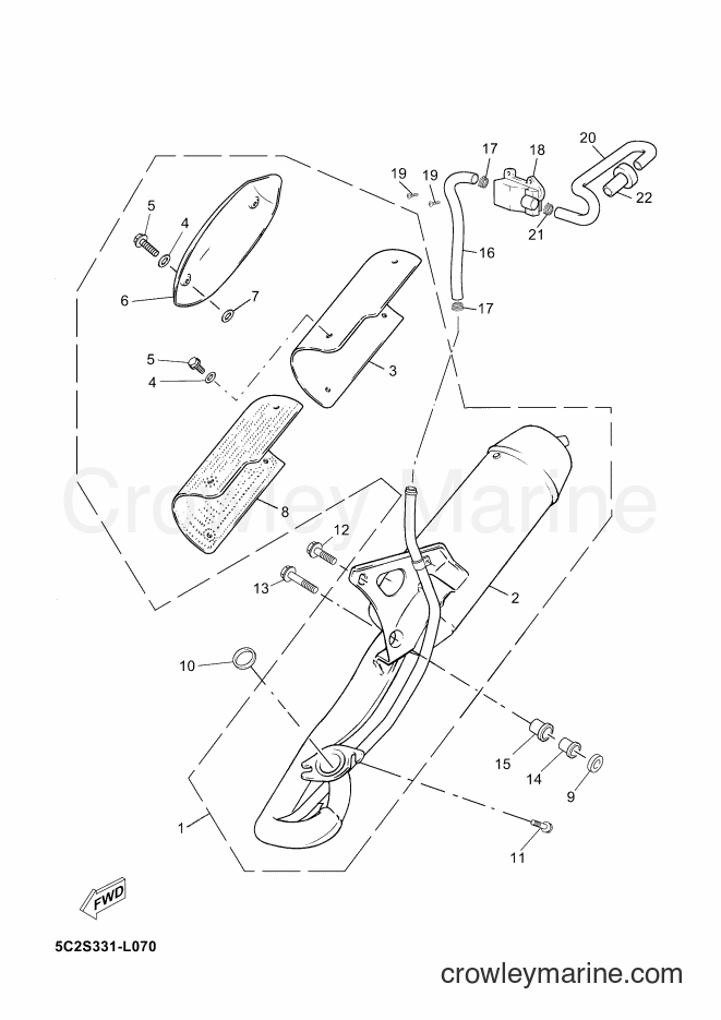 Yamaha Motors YN50M (5C2S) [010] - EXHAUST