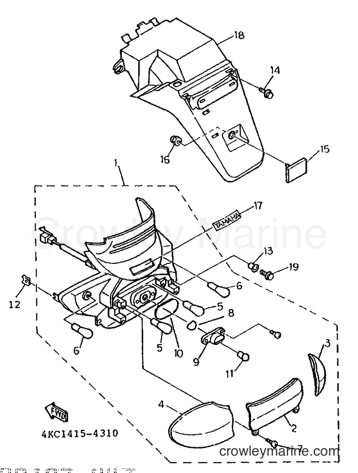 1996 Scooter XC125TR - XC125TR (4UT1) [999] - TAILLIGHT