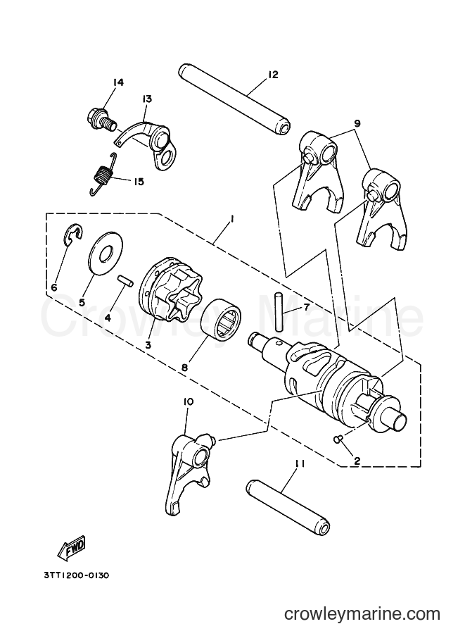 2009 Dirt Bike DT175 - DT175 (3TSR) [010] - SHIFT CAM & FORK