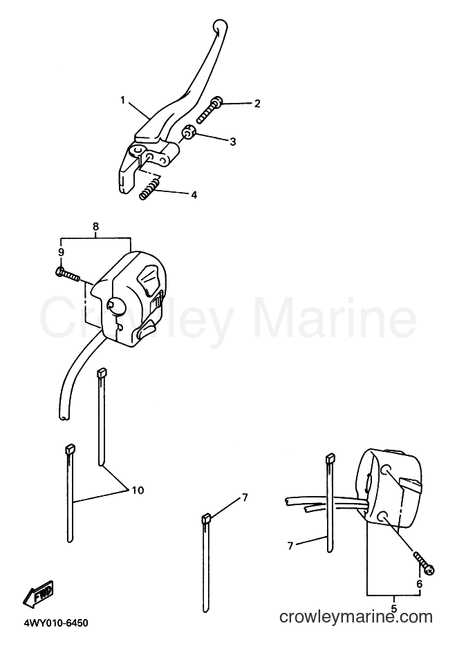Yamaha Motors XVZ1300A (4YP2) [050] - HANDLE SWITCH & LEVER