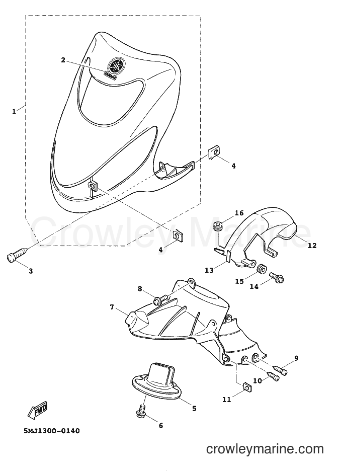 2000 Scooter XC125A - XC125A (5MJ3) [010] - FRONT FENDER