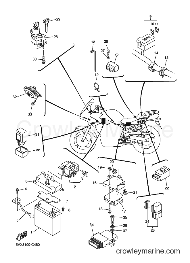 2004 Street Bike FZ6-S - FZ6-S (5VX3) [010] - ELECTRICAL 2