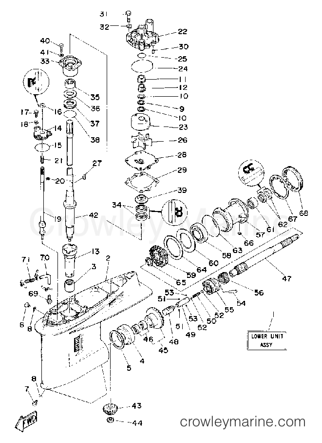Yamaha Motors 175TLRQ - LOWER DRIVE 1
