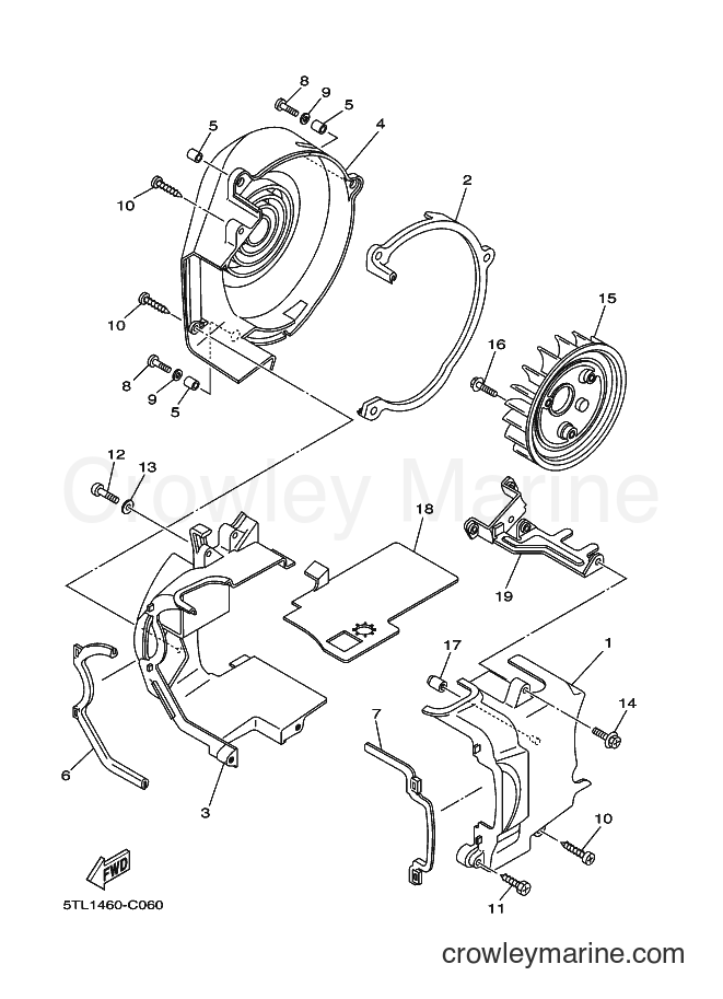 2004 Scooter AL115S - AL115S (5TL1) [010] - AIR SHROUD & FAN