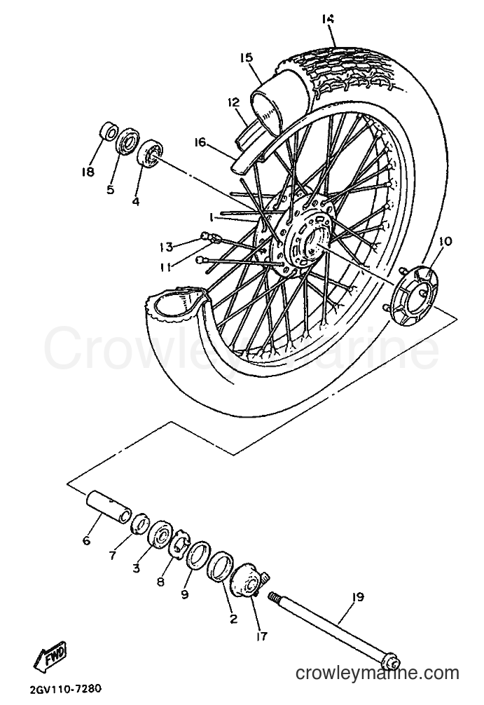 Yamaha Motors XV535S (3JCF) [010] - FRONT WHEEL