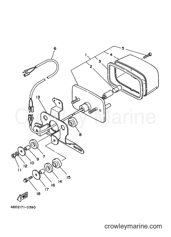 Yamaha Motors YFB250 (4BD5) [010] - TAILLIGHT