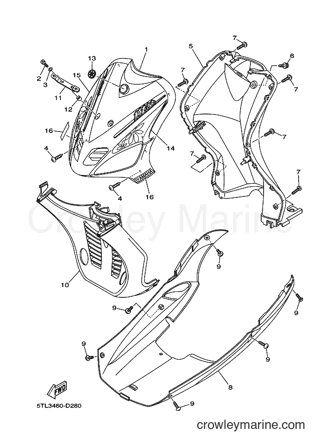 2005 Scooter AL115S - AL115S (5TL3) [010] - LEG SHIELD