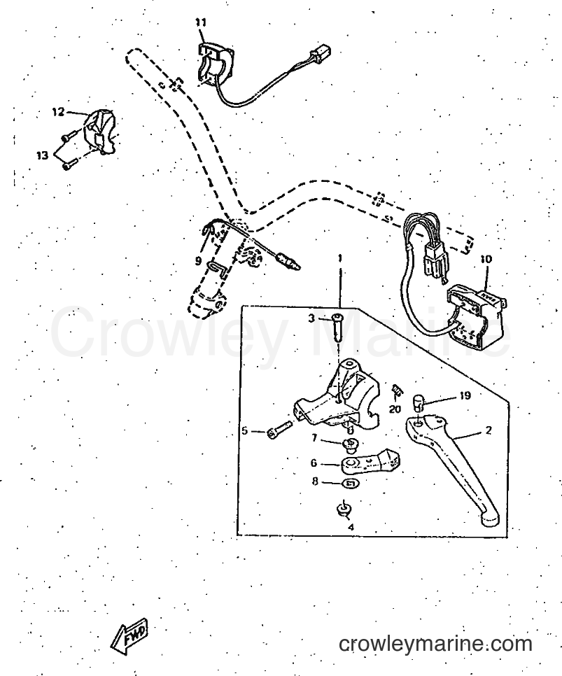 1997 Scooter CW50RS - CW50RS (4VA3) [999] - HANDLE SWITCH & LEVER
