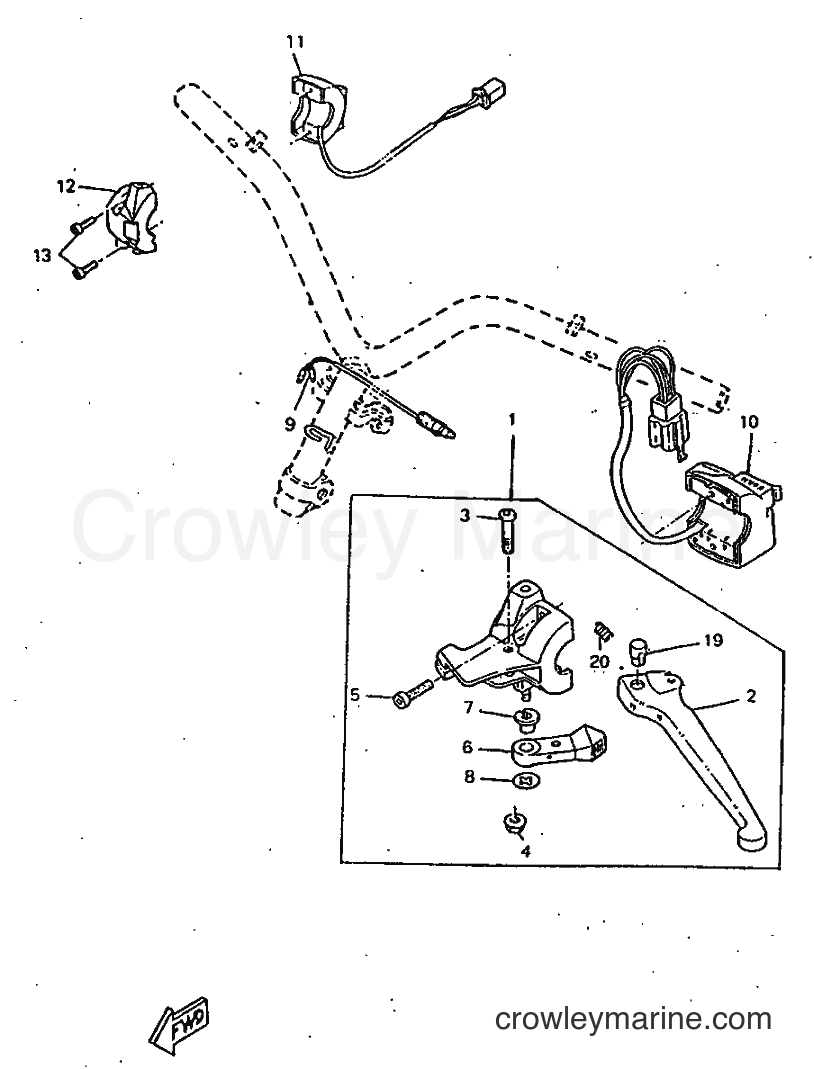 1998 Scooter CW50RSX - CW50RSX (5AY3) [999] - HANDLE SWITCH & LEVER