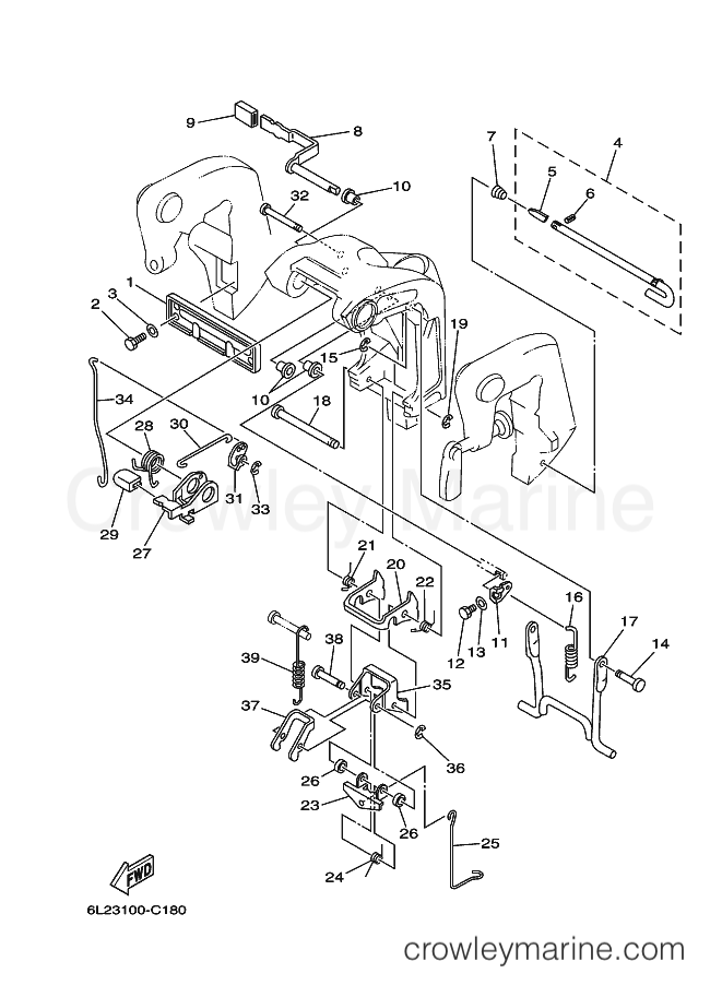 Yamaha Motors 25MSHF (6L26) [050] - BRACKET 2