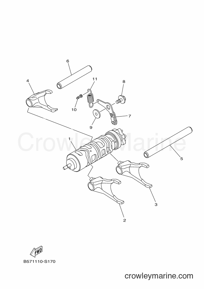 Yamaha Motors YXZ1000ETS (B57H) [010] - SHIFT CAM & FORK