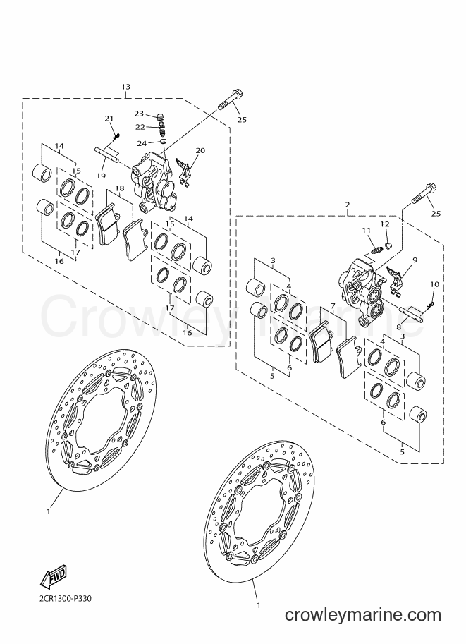 2016 Sport Bike YZF-R1 - YZF-R1 (2CRJ) [050] - FRONT BRAKE CALIPER