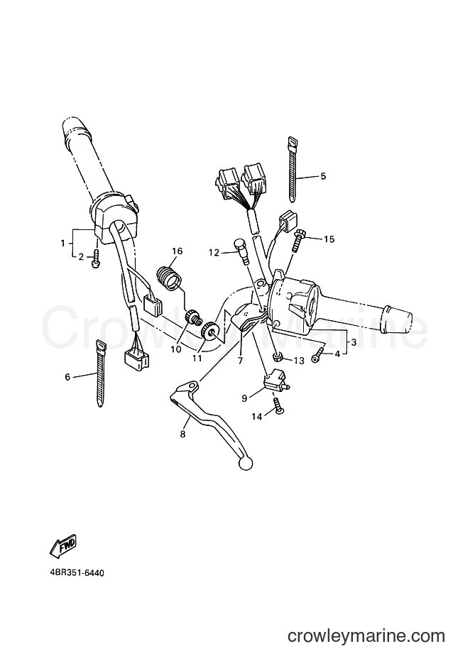2001 Street Bike XJ600S - XJ600S (4BRH) [030] - HANDLE SWITCH & LEVER