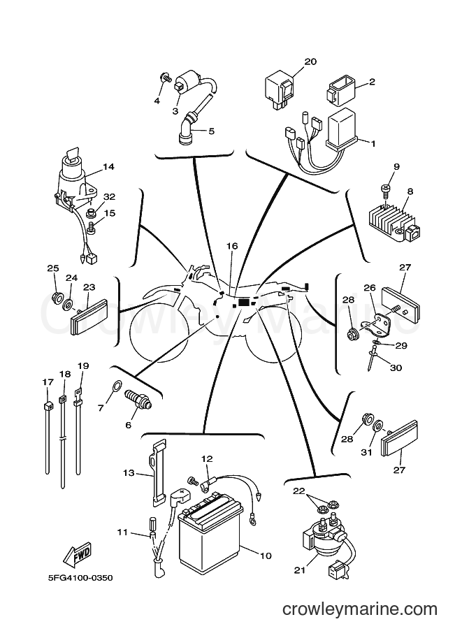 2000 Dirt Bike TT-R225 - TT-R225 (5FG6) [010] - ELECTRICAL 1